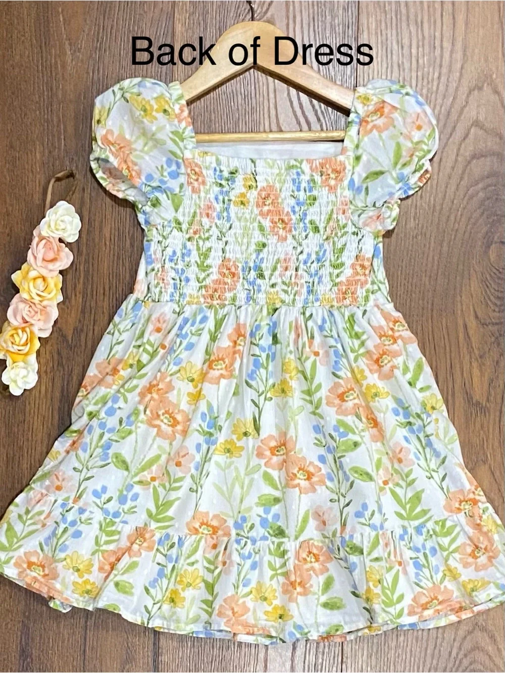 Gymboree Girls ‘Prairie Fields’ Floral Ruffle Dress with Flower Headwrap Size 5T